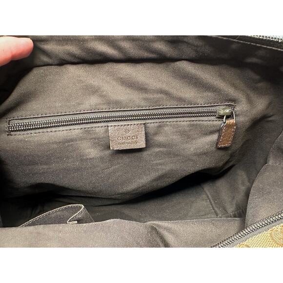 Gucci GG Canvas Web Sherry Line Tote Bag - Picture 8 of 14